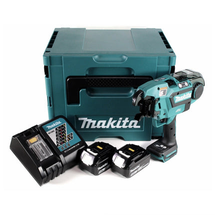 Makita DTR 180 RTJ Akku Bewehrungsverbinder 18V Brushless für 0,8mm Bindedraht im Makpac + 2x 5,0Ah Akku + Ladegerät