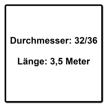 Festool D36/32x3,5m-AS/R Saugschlauch konisch ( 204923 ) für Absaugmobile mit Autoclean