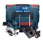 Bosch GKS 12V-26 Professional Akku Handkreissäge 12 V 85 mm ( 06016A1005 ) + 2x Akku 3,0 Ah + Ladegerät + L-Boxx