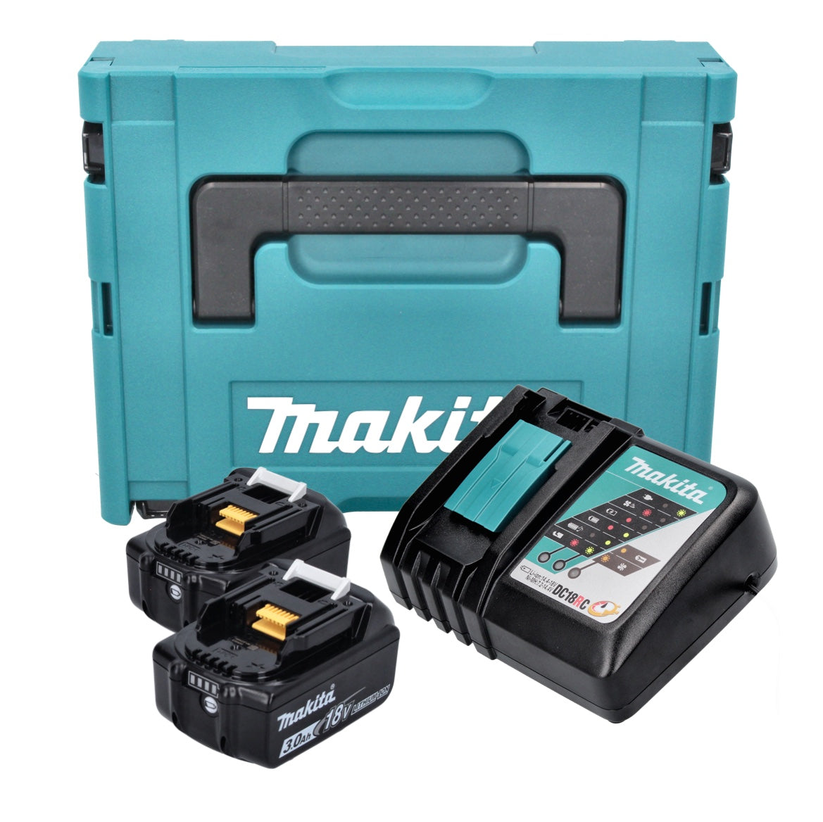 Makita Power Source Kit 18 V ( 197952-5 ) mit 2x BL 1830 B Akku 3,0 Ah –  Toolbrothers
