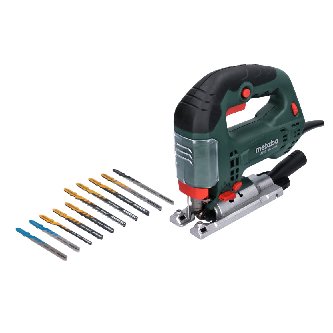 Metabo STEB 100 Quick Stichsäge 710 W 100 mm ( 601110000 ) + 10 tlg. S –  Toolbrothers