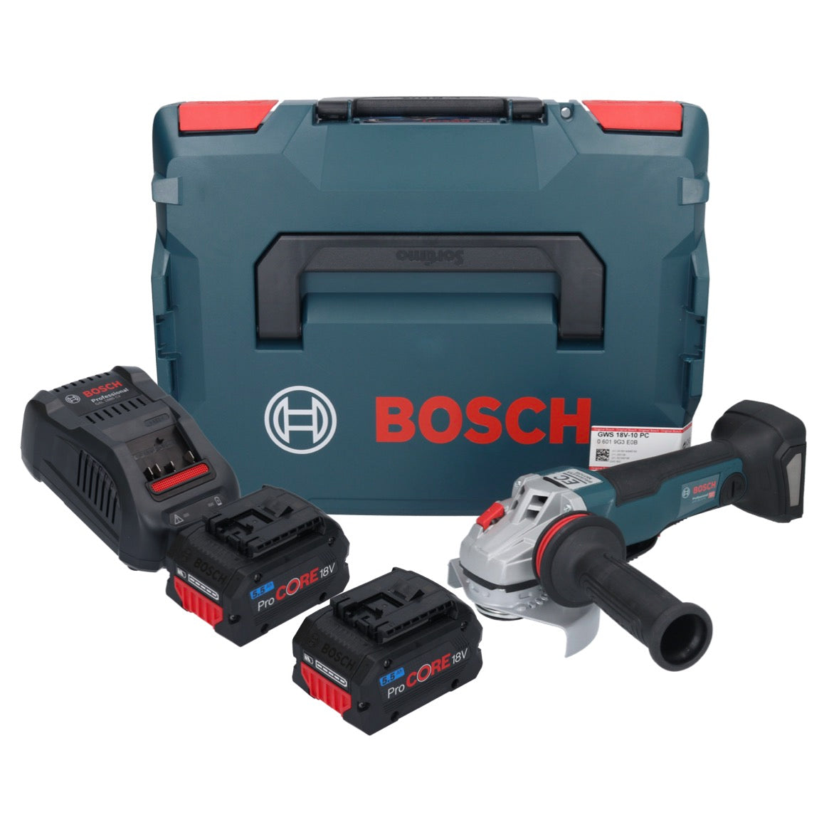 2 batteries Bosch ProCORE 18V 5.5 Ah avec chargeur GAL 1880 CV