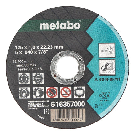 Metabo W 18 L 9-125 Quick Akku Winkelschleifer 18 V 125 mm + 10x Trennscheibe + metaBOX - ohne Akku, ohne Ladegerät
