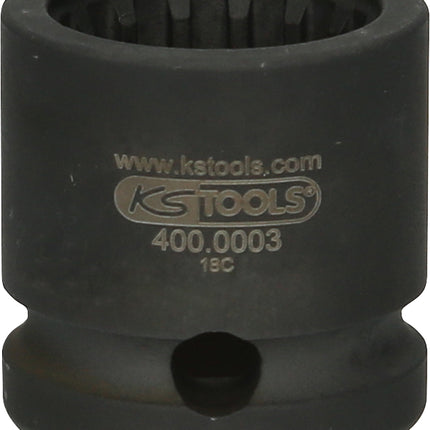 KS TOOLS 1/2" Spezial Stecknuss mit Sonderprofil, phosphatiert, 30 mm ( 400.0003 )