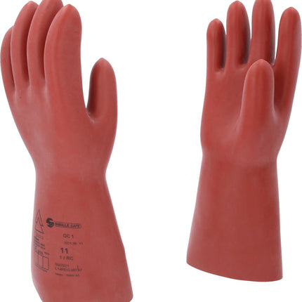 KS TOOLS Elektriker-Schutzhandschuh mit mechanischem Schutz, Größe 11, Klasse 1, rot ( 117.0073 )