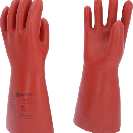 KS TOOLS Elektriker-Schutzhandschuh mit mechanischem Schutz, Größe 10, Klasse 2, rot ( 117.0075 )