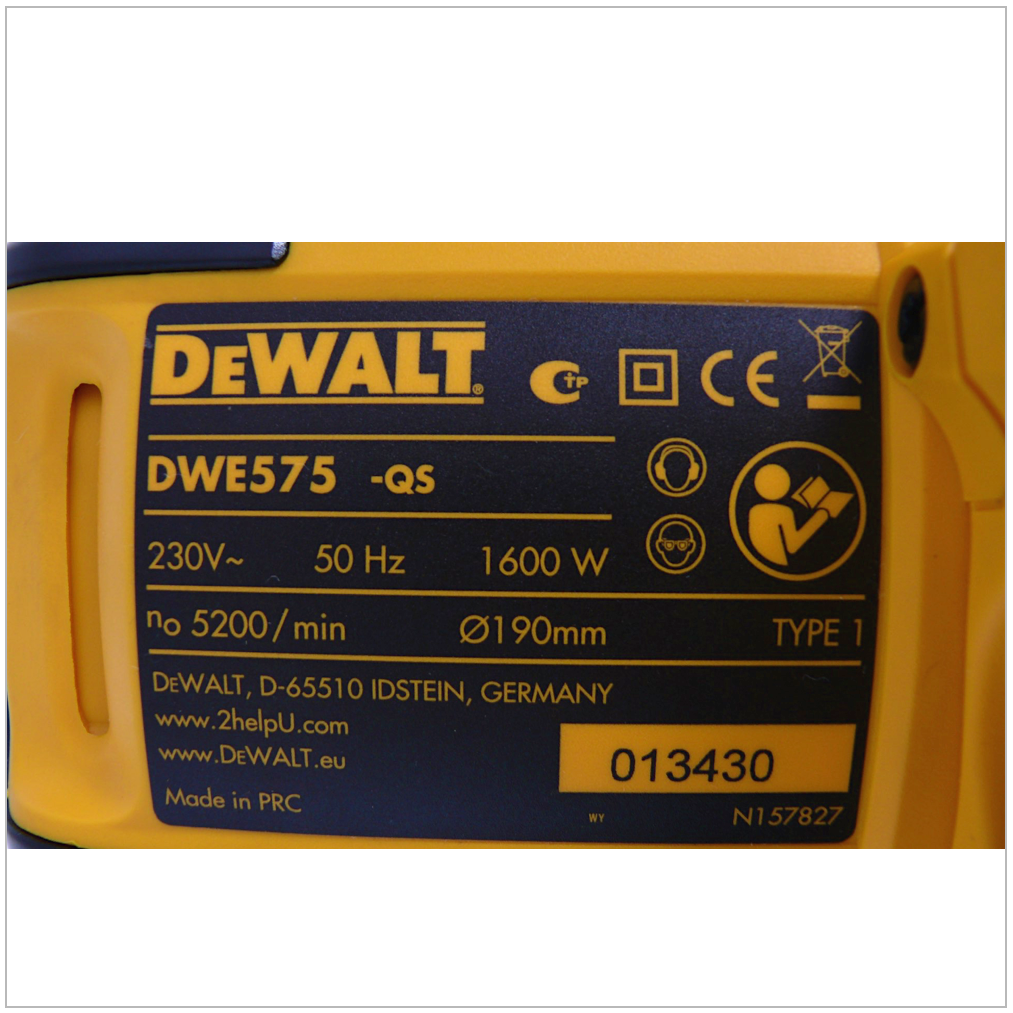 DeWalt DWE 575 K 1600 Watt 190 mm Handkreissäge im Koffer – Toolbrothers
