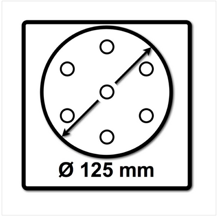 Festool STF D125/8 Schleifscheiben 125 mm Granat P180 GR / 100 Stück ( 497171 )