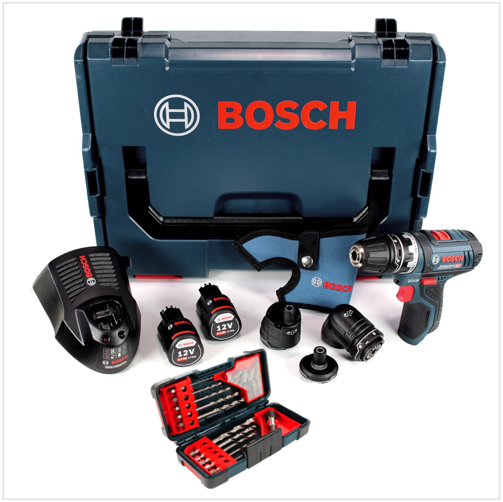Bosch GSR 12V-15 FC Professional FlexiClick Akku Bohrschrauber mit 2 x –  Toolbrothers