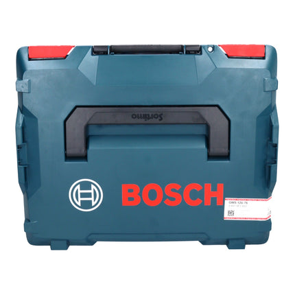 Bosch GWS 12V-76 Professional Akku Winkelschleifer 12 V 76 mm Brushless + 1x Akku 3,0 Ah + L-Boxx - ohne Ladegerät